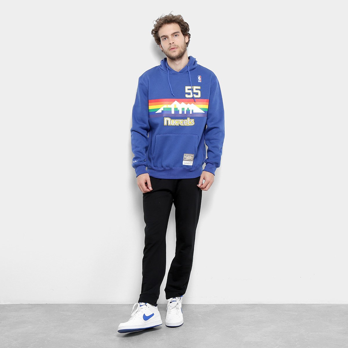 denver nuggets rainbow moletom com capuz